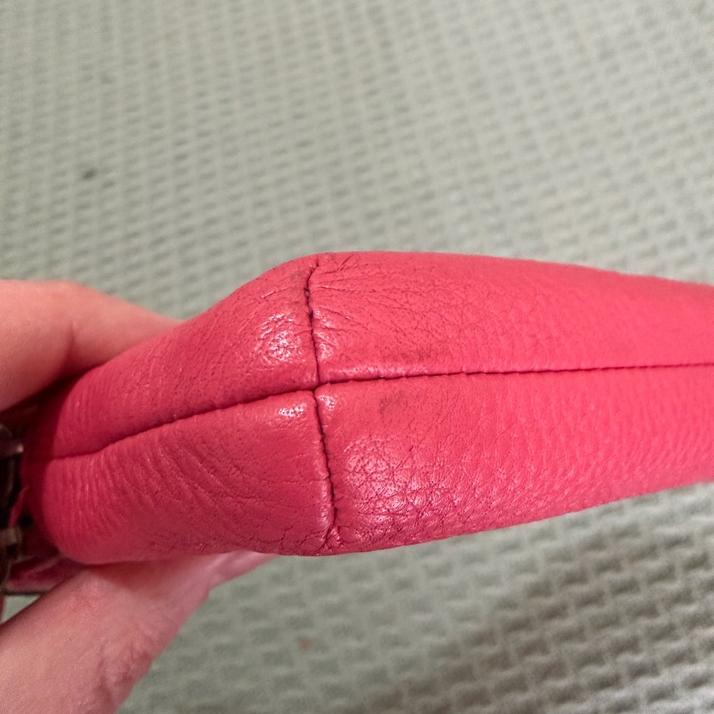 Coach pink leather wristlet double zip wallet - Picture 8 of 12